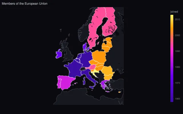 Choropleth: countries by name