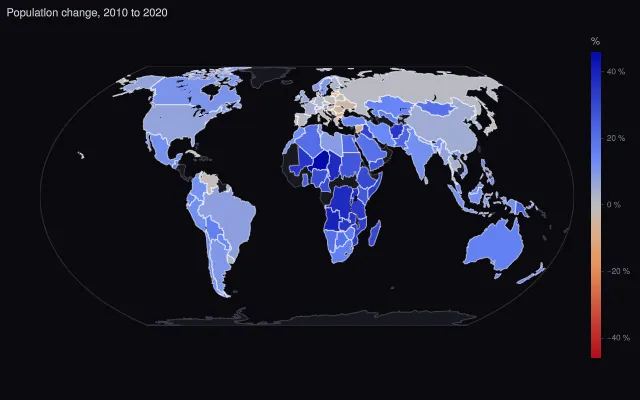Choropleth: diverging scale