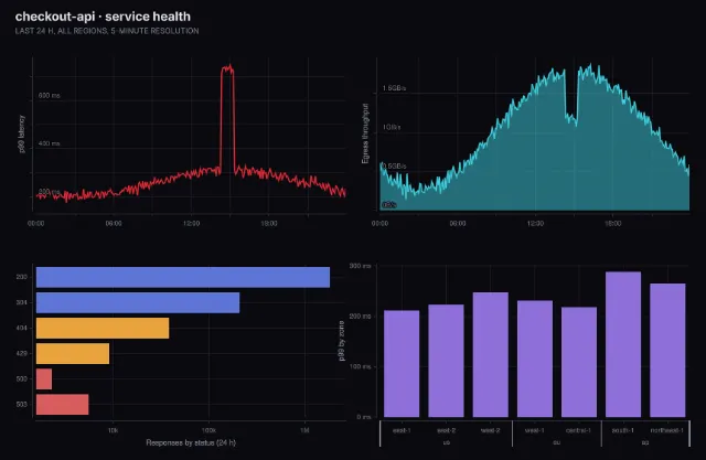 Layout: service health grid